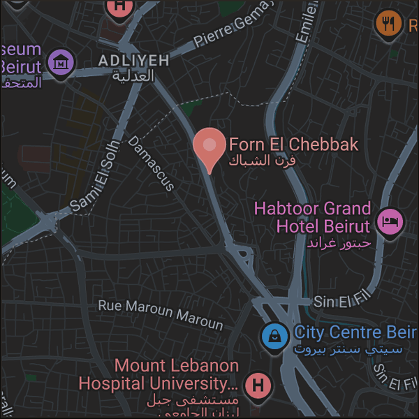 Map of Furn el Chebbak